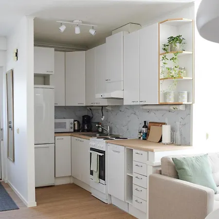 Apartmán Suuri Kaksio Omalla Sisaeaenkaeynnillae Ja Saunalla